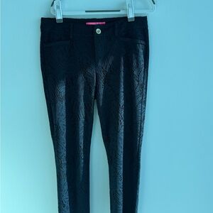 Lilly Pulitzer Black Lace Skinny Pants